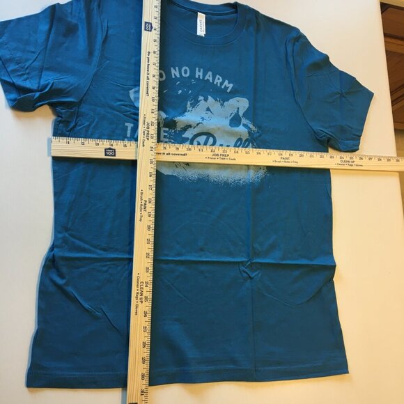 Do No Harm Take No Bull Graphic Tee Shirt XL Teal Blue Western Rodeo - Picture 4 of 7
